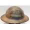 WWI 316th Sanitation Train, 91st Division Camo Trench Art Helmet