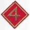 WWII - Occupation Era USMC 4th Marine Division German Made Bullion Patch