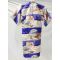 WWII Japanese Home Front Submarines & Float Planes Silk Kimono