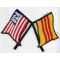 Crossed South Vietnamese & US Flag Novelty Patch