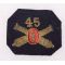 Pre-WWI 45th Coast Artillery Bullion Officers Collar Insignia