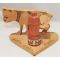WWII Home Front Anti-Axis Wooden Dog Peeing On Hitler Figure