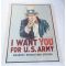 Vietnam era US Army Uncle Sam "I Want You" Poster 1968 Dated