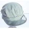 WWII Short Brim HBT Cap with Combat Serviceable Tag on the brim