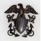 WWII US Navy Officers Blackened Cap Badge