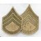 WWII Staff Sergeant Chevron Set On Khaki