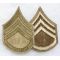 WWII Staff Sergeant Chevron Set On Khaki