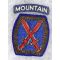 WWII Italian Made 10th Mountain Division Theatre Made Patch Set