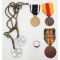 WWI era Dogtags and Medal Grouping. ​Lot contains German ring, 3 medals and dogtags