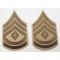 ​WWII era US Army Khaki First Sergeant Second Grade Rank Chevrons