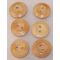 WWII Japanese Army Dead Stock Wooden Uniform Buttons