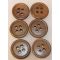 WWII Japanese Army Dead Stock Bamboo Uniform Buttons